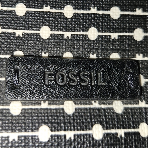 Black Leather Fossil Crossbody Purse - Picture 3 of 4